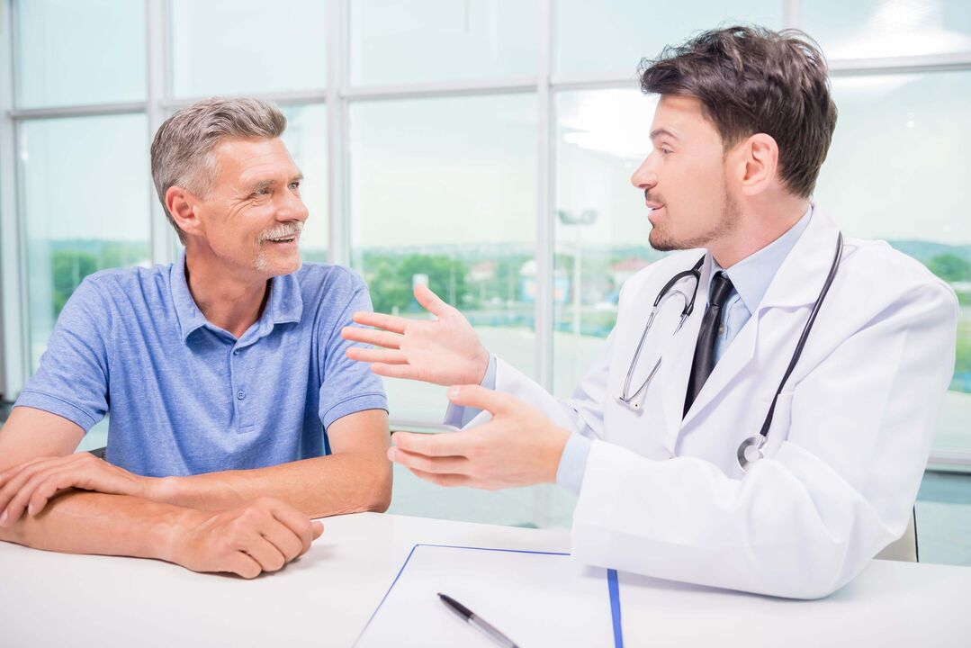 patient with prostatitis to a specialist appointment
